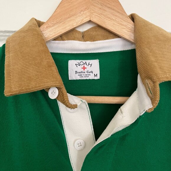 Green Noah Rugby with Corduroy Collar - Picture 3 of 4